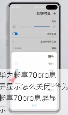 华为畅享70pro息屏显示怎么关闭-华为畅享70pro息屏显示