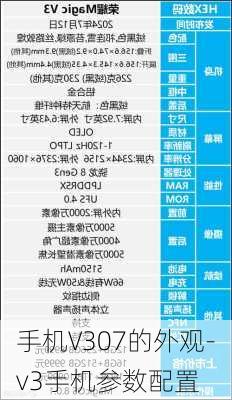 手机V307的外观-v3手机参数配置