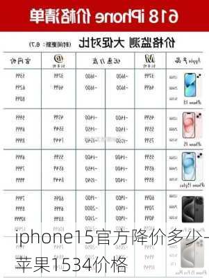 iphone15官方降价多少-苹果1534价格