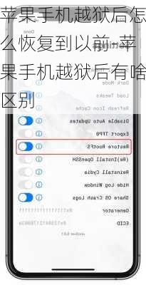 苹果手机越狱后怎么恢复到以前-苹果手机越狱后有啥区别