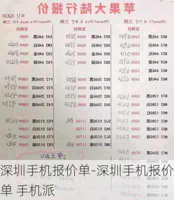 深圳手机报价单-深圳手机报价单 手机派