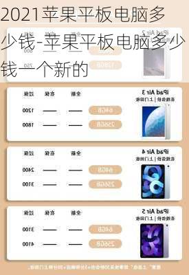 2021苹果平板电脑多少钱-苹果平板电脑多少钱一个新的