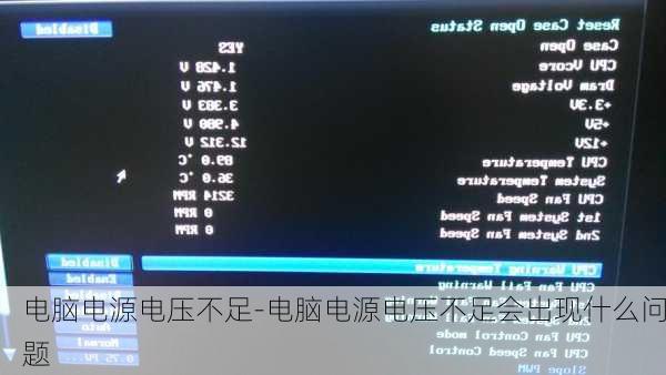 电脑电源电压不足-电脑电源电压不足会出现什么问题