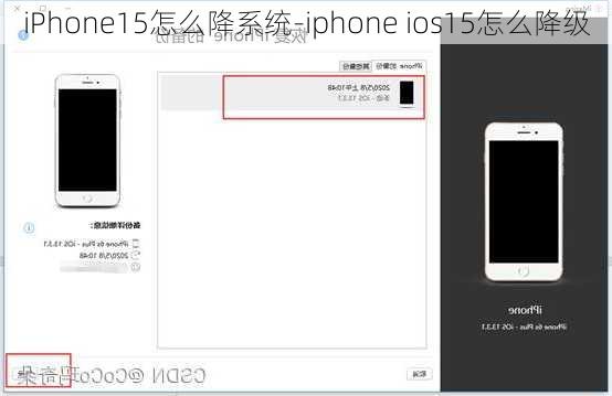 iPhone15怎么降系统-iphone ios15怎么降级