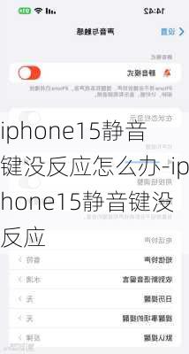 iphone15静音键没反应怎么办-iphone15静音键没反应