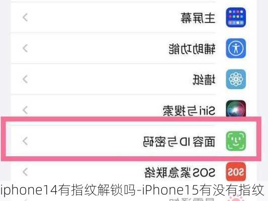 iphone14有指纹解锁吗-iPhone15有没有指纹