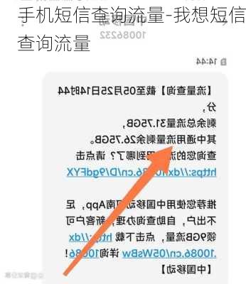 手机短信查询流量-我想短信查询流量