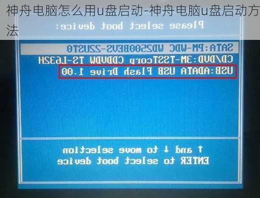 神舟电脑怎么用u盘启动-神舟电脑u盘启动方法