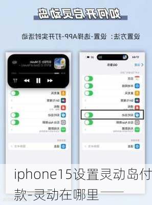 iphone15设置灵动岛付款-灵动在哪里