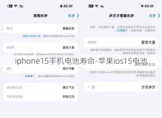 iphone15手机电池寿命-苹果ios15电池