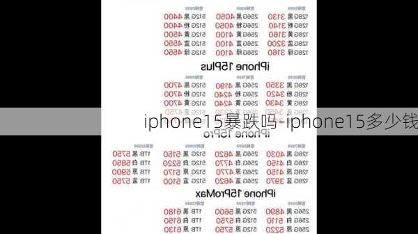 iphone15暴跌吗-iphone15多少钱