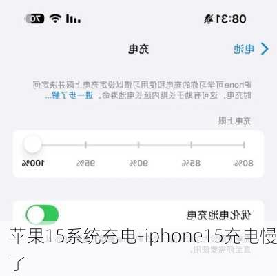 苹果15系统充电-iphone15充电慢了