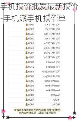 手机报价批发最新报价-手机派手机报价单