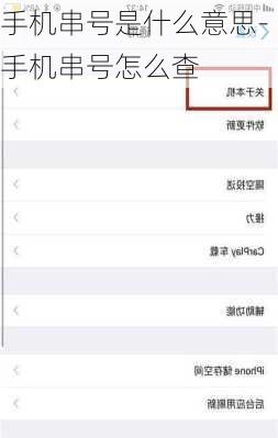 手机串号是什么意思-手机串号怎么查