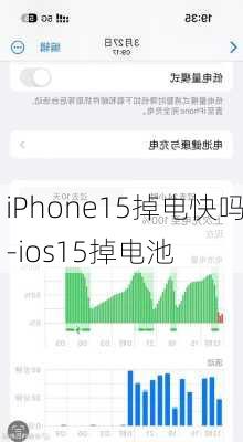 iPhone15掉电快吗-ios15掉电池