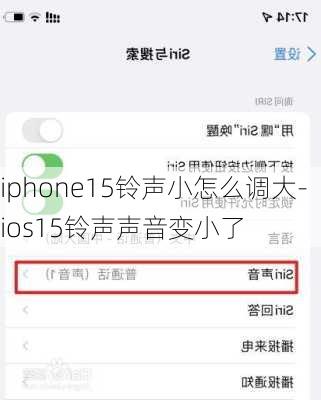 iphone15铃声小怎么调大-ios15铃声声音变小了