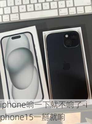 iphone响一下就不响了-iphone15一掰就响