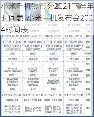 小米手机发布会2021下半年时间表-小米手机发布会2024时间表