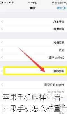 苹果手机咋样重启-苹果手机怎么样重启