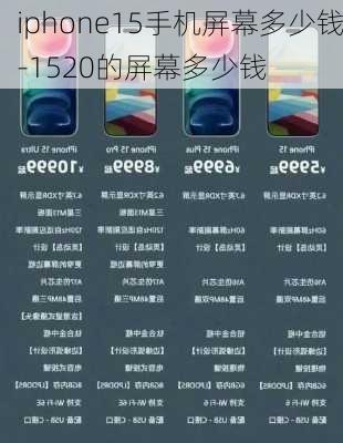 iphone15手机屏幕多少钱-1520的屏幕多少钱