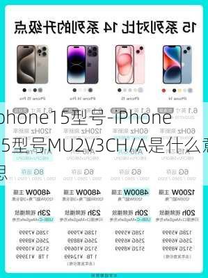 iphone15型号-iPhone15型号MU2V3CH/A是什么意思