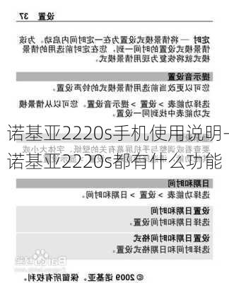 诺基亚2220s手机使用说明-诺基亚2220s都有什么功能