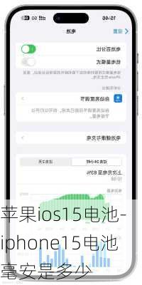 苹果ios15电池-iphone15电池毫安是多少