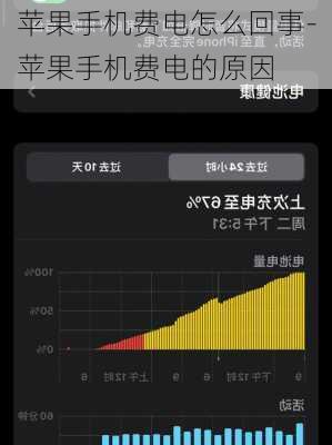 苹果手机费电怎么回事-苹果手机费电的原因