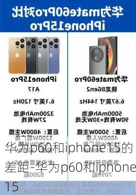 华为p60和iphone15的差距-华为p60和iphone15