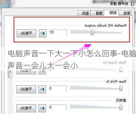 电脑声音一下大一下小怎么回事-电脑声音一会儿大一会小