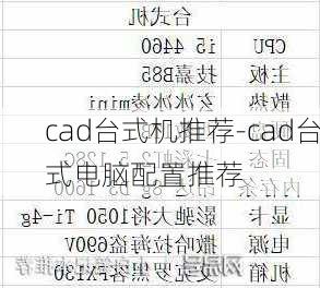 cad台式机推荐-cad台式电脑配置推荐