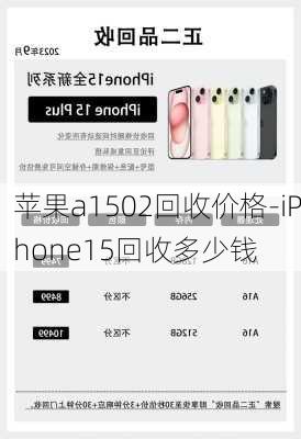 苹果a1502回收价格-iPhone15回收多少钱