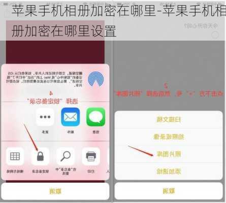 苹果手机相册加密在哪里-苹果手机相册加密在哪里设置