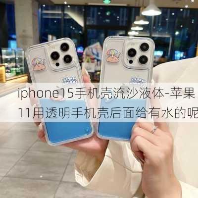 iphone15手机壳流沙液体-苹果11用透明手机壳后面给有水的呢