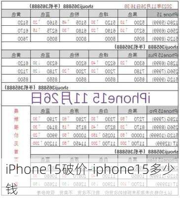 iPhone15破价-iphone15多少钱