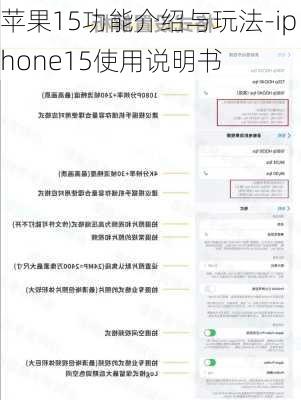 苹果15功能介绍与玩法-iphone15使用说明书